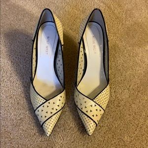 Nine West color block pumps